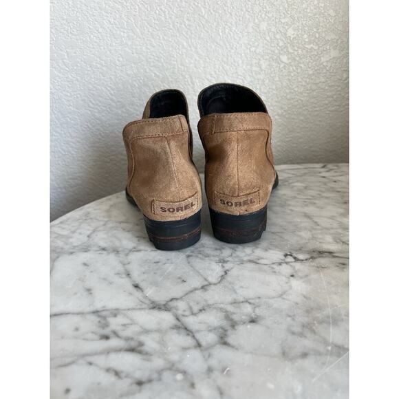 Sorel Lolla Cutout Brown Suede Leather Ankle Boot Women 9 NL2809-224 - Picture 4 of 8